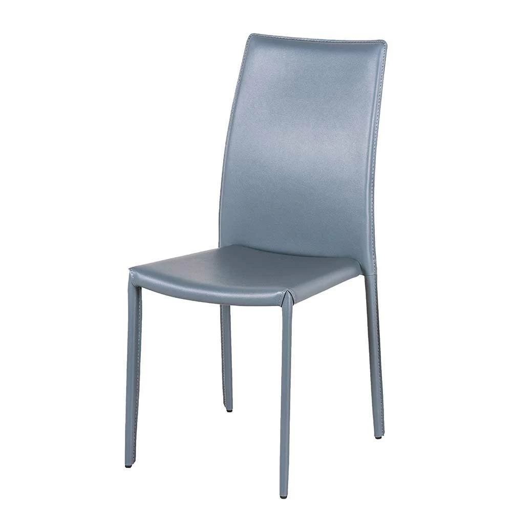 Stapelbarer Hochlehner in Grau Anca Kunstleder (4er Set) Stapelbarer Hochlehner In Grau Anca Kunstleder (4er Set) -Malott-Shop stapelbarer hochlehner in grau kunstleder metall anca f