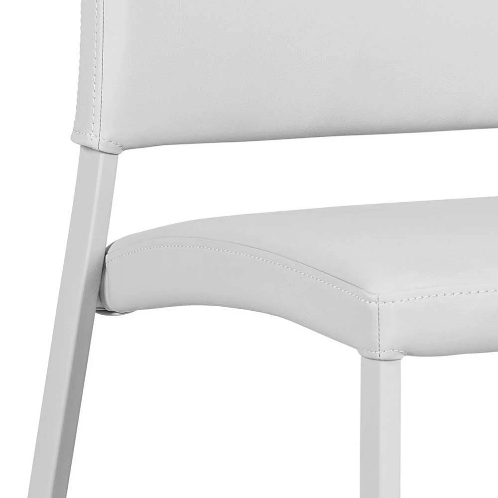 Stapelbarer Polsterstuhl In Weiß Kazanova Kunstleder (4er Set) - Image 4