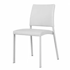 Stapelbarer Polsterstuhl In Weiß Kazanova Kunstleder (4er Set)