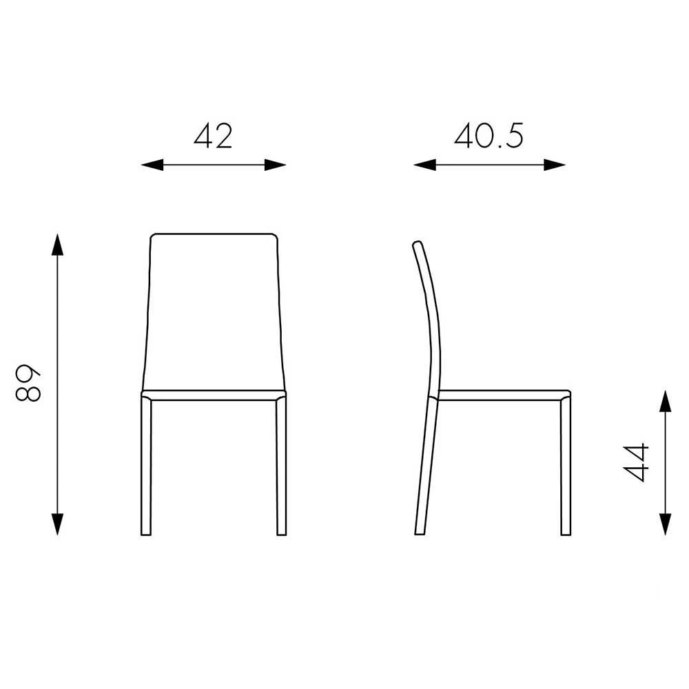 Stapelbarer Stuhl In Rot Kunstleder Fulcao Mit Hoher Lehne (4er Set) - Image 4