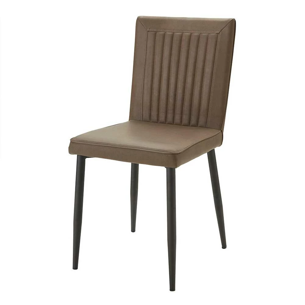 Stühle In Braun Kunstleder - Freiburg (2er Set)