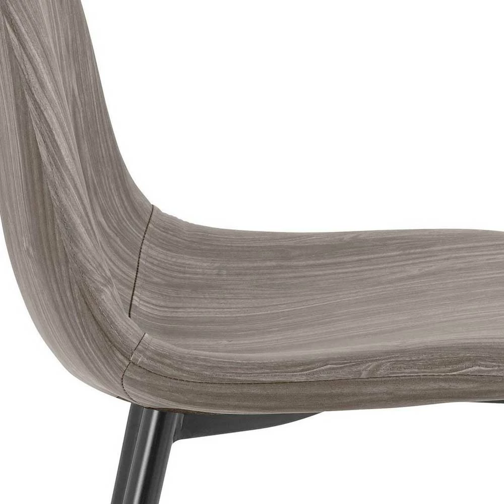 Stuhl Aus Kunstleder Mit Holz Dekor - Montnerano (2er Set) - Image 6