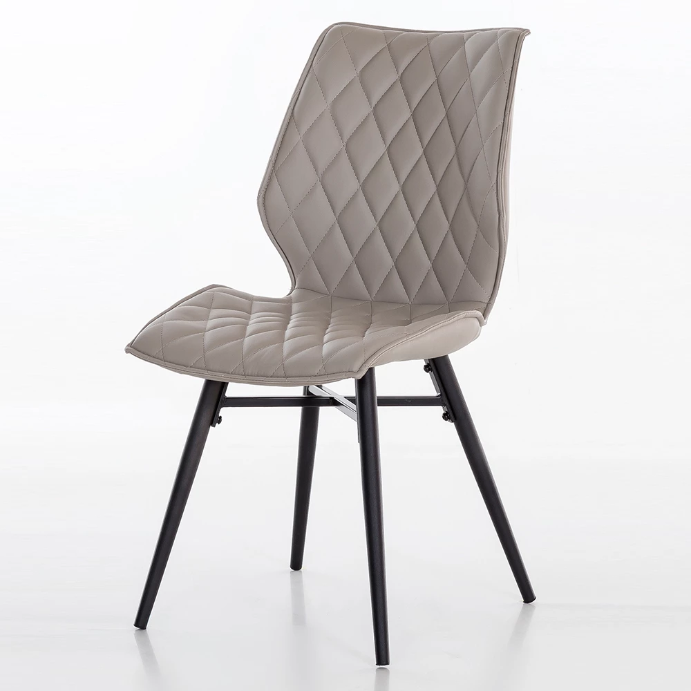 Stuhl Set Zehadra In Grau Kunstleder Gesteppt (2er Set)