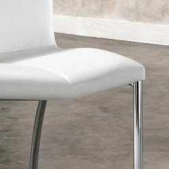 Stuhl Andrewa In Weiß Gepolstert (4er Set) -Malott-Shop stuhl weiss gepolstert metall andrewa 03
