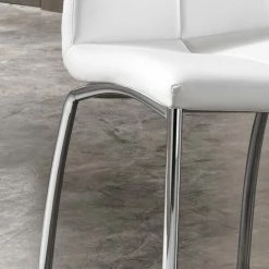 Stuhl Andrewa In Weiß Gepolstert (4er Set) -Malott-Shop stuhl weiss gepolstert metall andrewa 04
