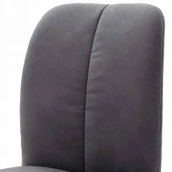 Stylischer Esstischstuhl In Grau Kunstleder Iwalian & Anthrazit Edelstahl (2er Set) 4 Stylischer Esstischstuhl In Grau Kunstleder Iwalian & Anthrazit Edelstahl (2er Set) -Malott-Shop stylischer esstischstuhl in grau kunstleder anthrazit edelstahl iwalian 02