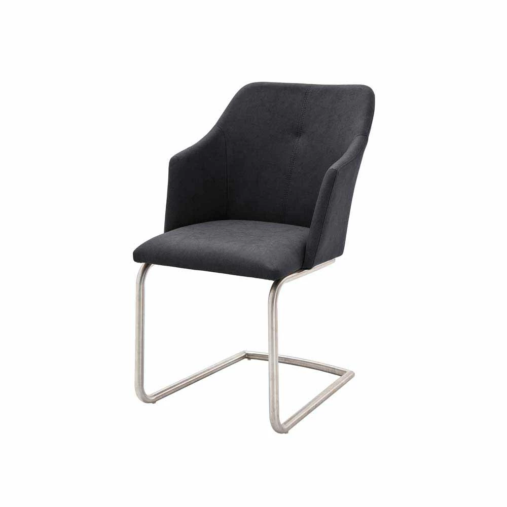 Swing Tischsessel In Anthrazit - Pradisio (2er Set)