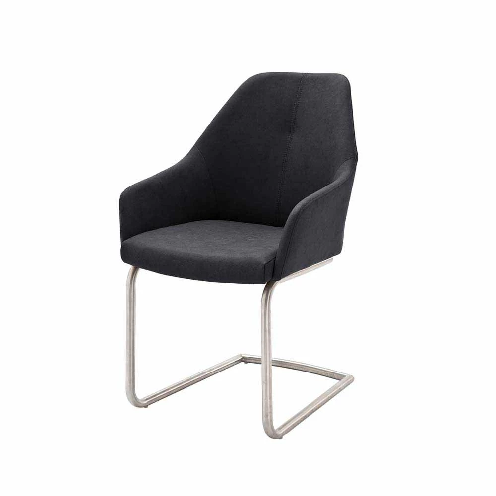 Tischsessel als Freischwinger - Linie (2er Set) Tischsessel Als Freischwinger - Linie (2er Set) -Malott-Shop tischsessel als freischwinger in anthrazit kunstleder linie 01