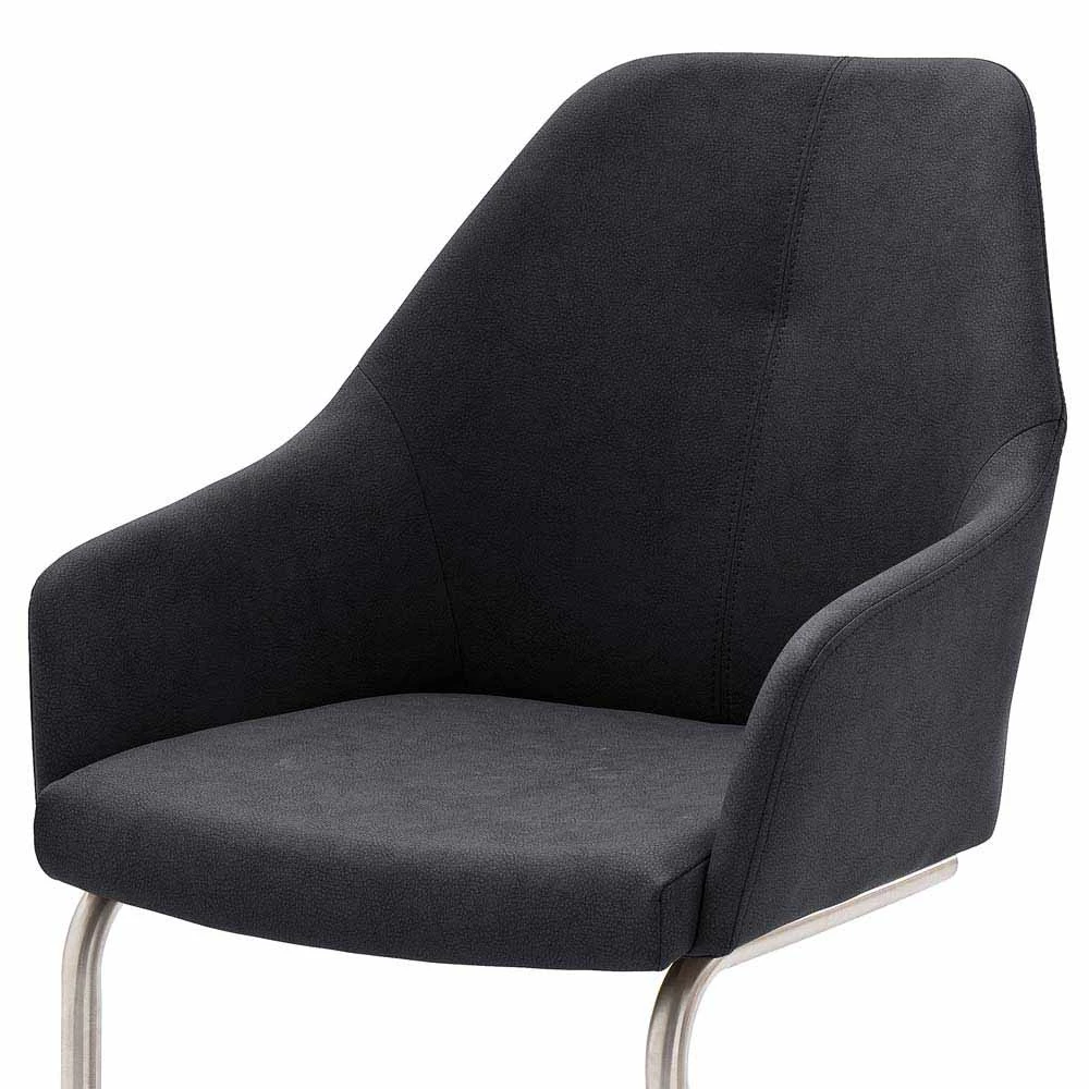 Tischsessel als Freischwinger - Linie (2er Set) Tischsessel Als Freischwinger - Linie (2er Set) -Malott-Shop tischsessel als freischwinger in anthrazit kunstleder linie 02