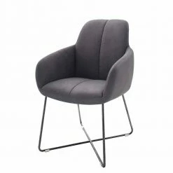 Tischsessel In Grau Ashley Mit Kunstleder (2er Set)