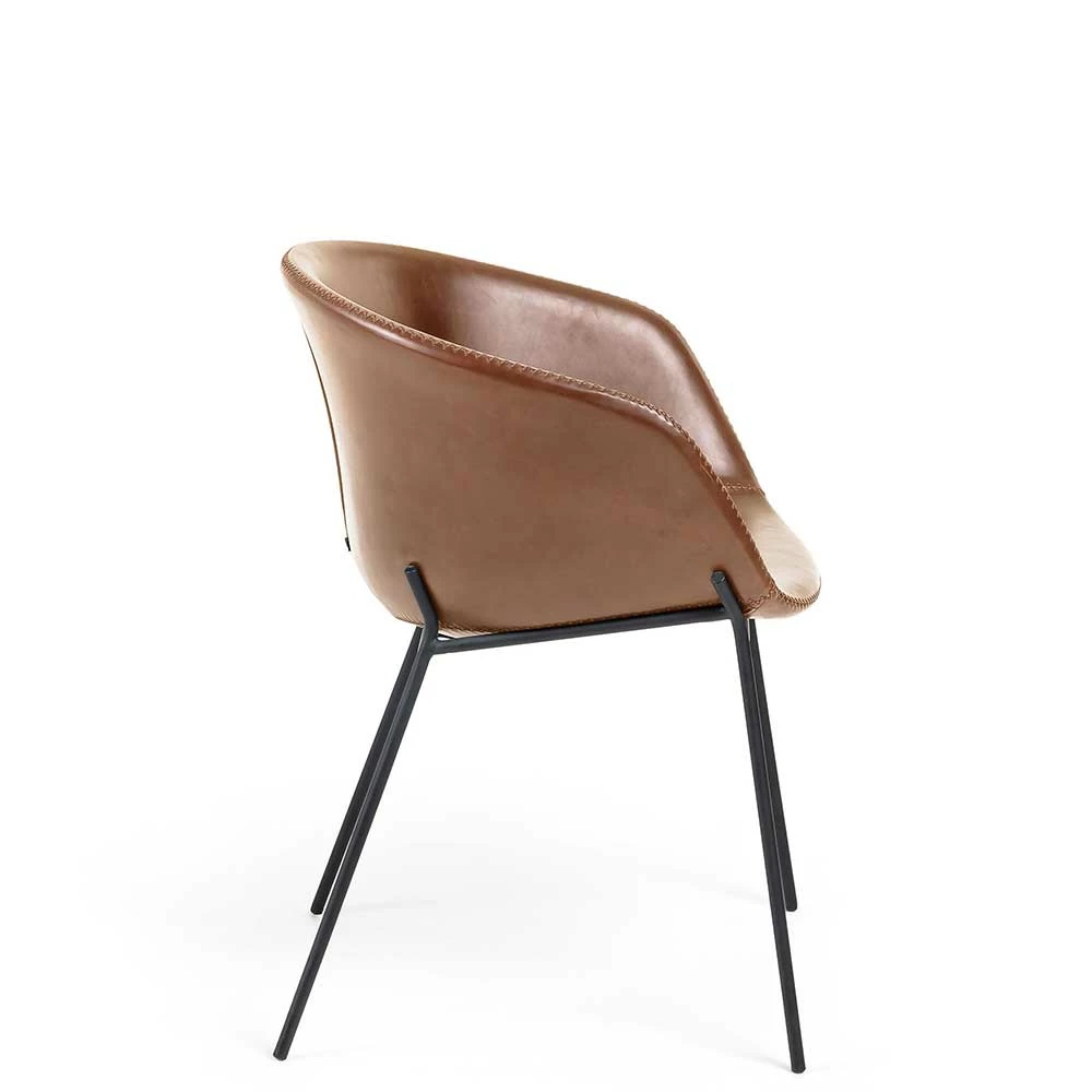 Toller Tisch Sessel In Braun Kunstleder - Plurana - Image 3