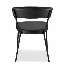 Topp Design-Polsterstühle In Schwarz - Salma (4er Set) -Malott-Shop topp design polsterstuehle in schwarz aus kunstleder stahl salma 02