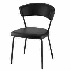 Topp Design-Polsterstühle In Schwarz - Salma (4er Set)