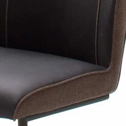 Topp Retrostühle In Braun & Grau - Ravajada (2er Set) -Malott-Shop topp retrostuehle in braun grau mit freischwinger gestell ravajada 04