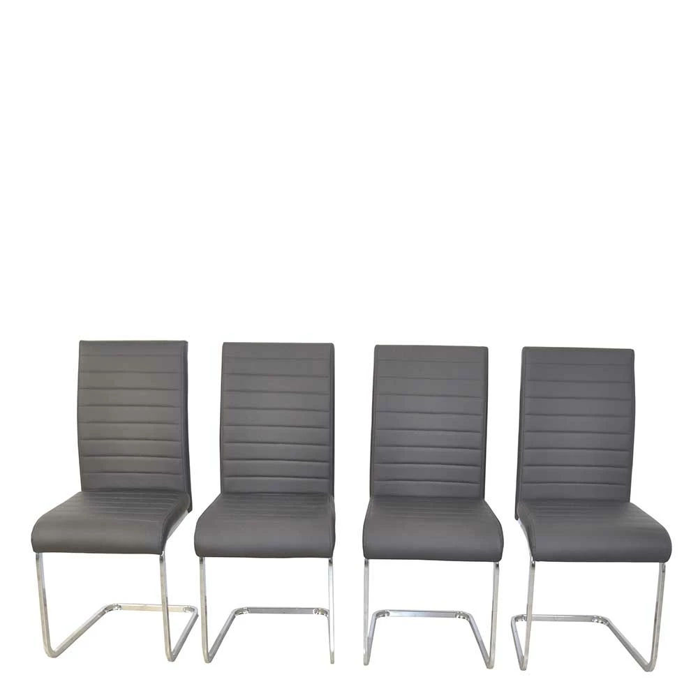 Topp Swingstühle In Grau & Chrom - Stramo (4er Set) - Image 3