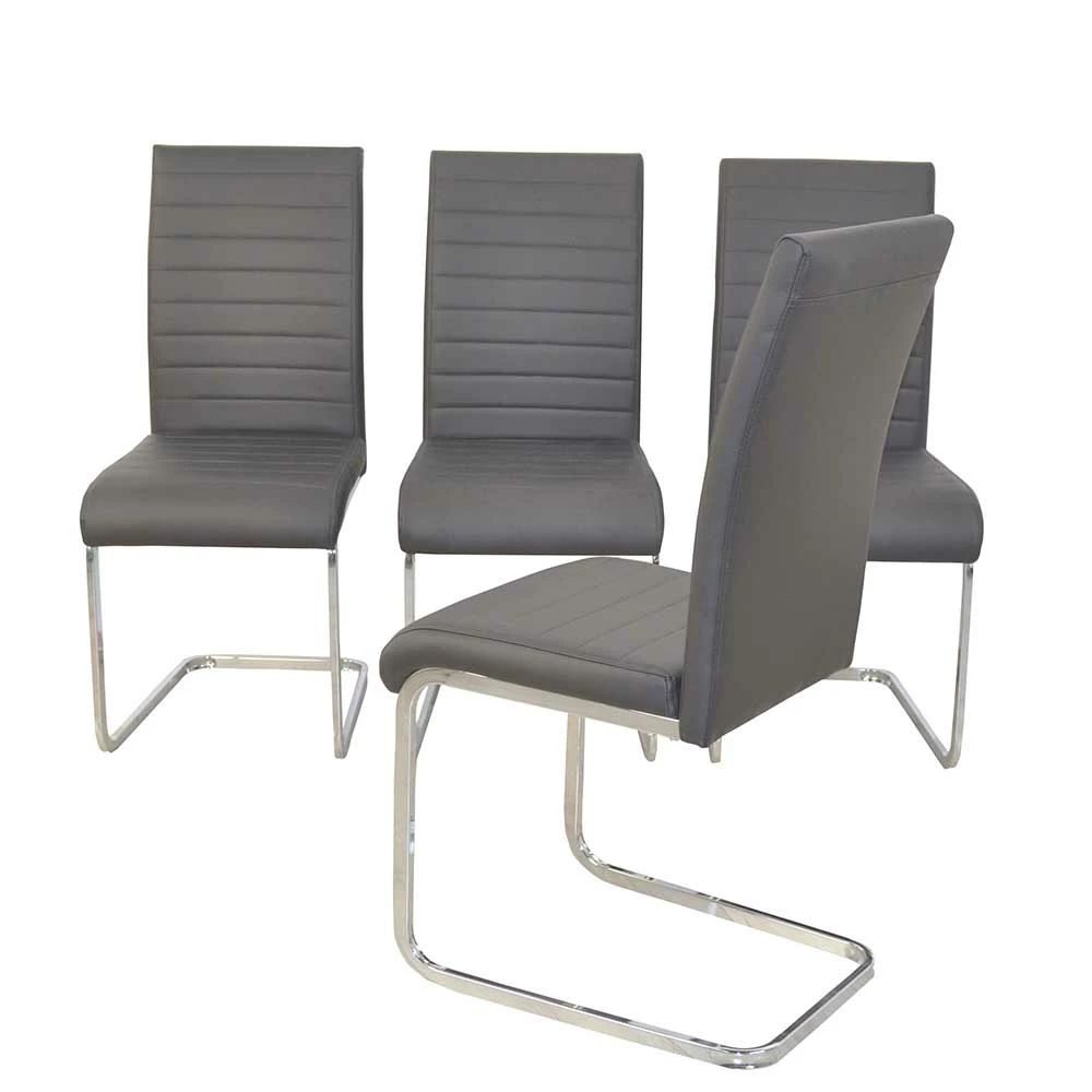 Topp Swingstühle In Grau & Chrom - Stramo (4er Set) - Image 4