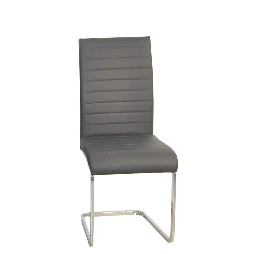 Topp Swingstühle In Grau & Chrom - Stramo (4er Set)