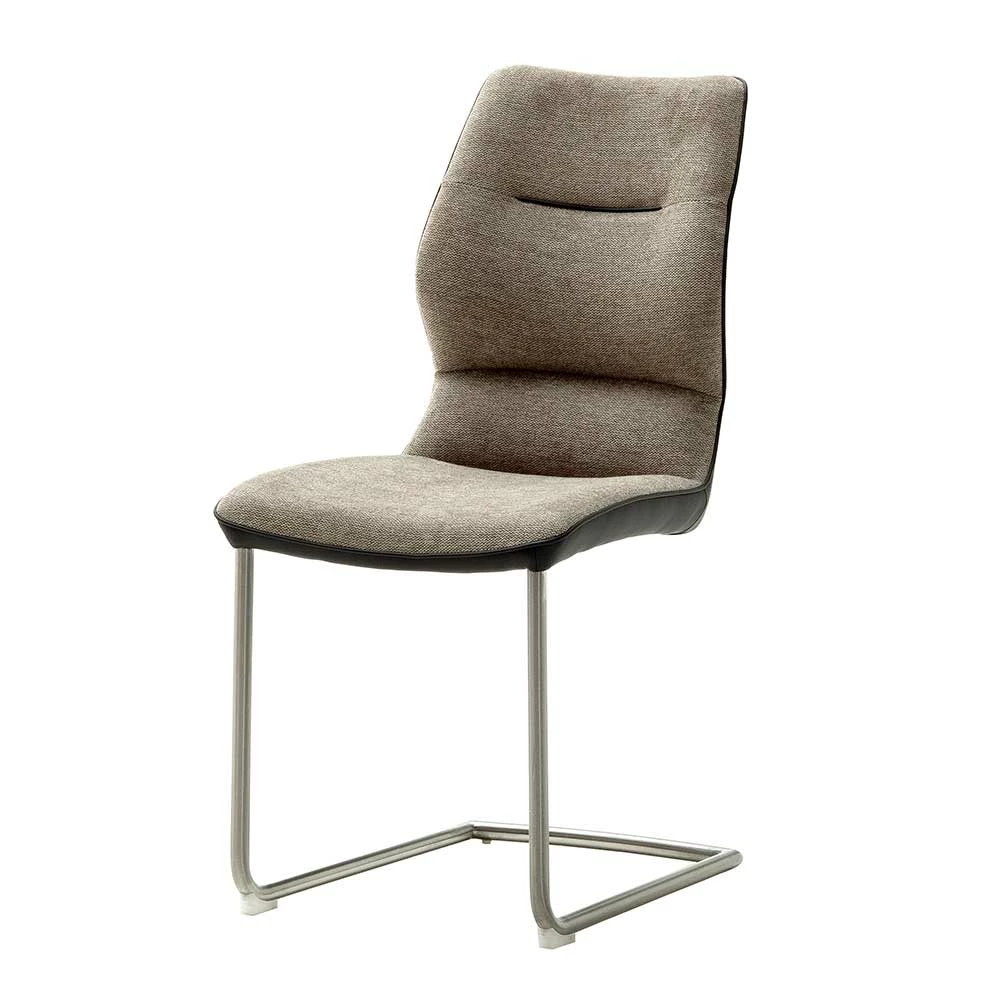 Topp Swingstuhl Mit Chenille Braun - Sylvester (2er Set)