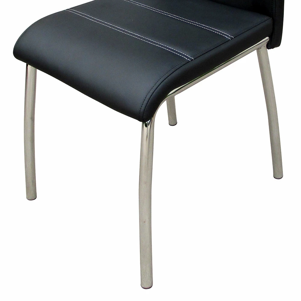 Vier Kunstlederstühle In Schwarz - Geolorona (4er Set) - Image 4