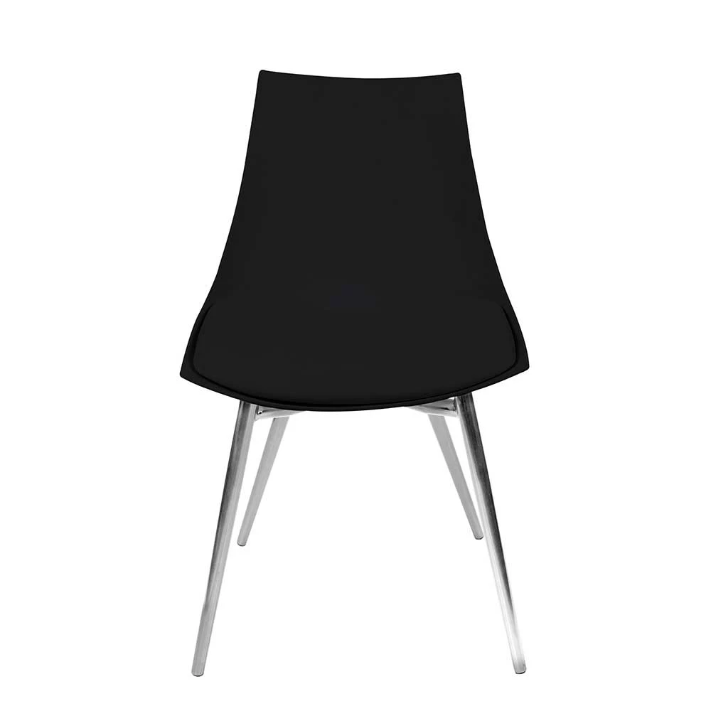 Vier Stühle In Schwarz & Chrom - Mutoni (4er Set) - Image 2