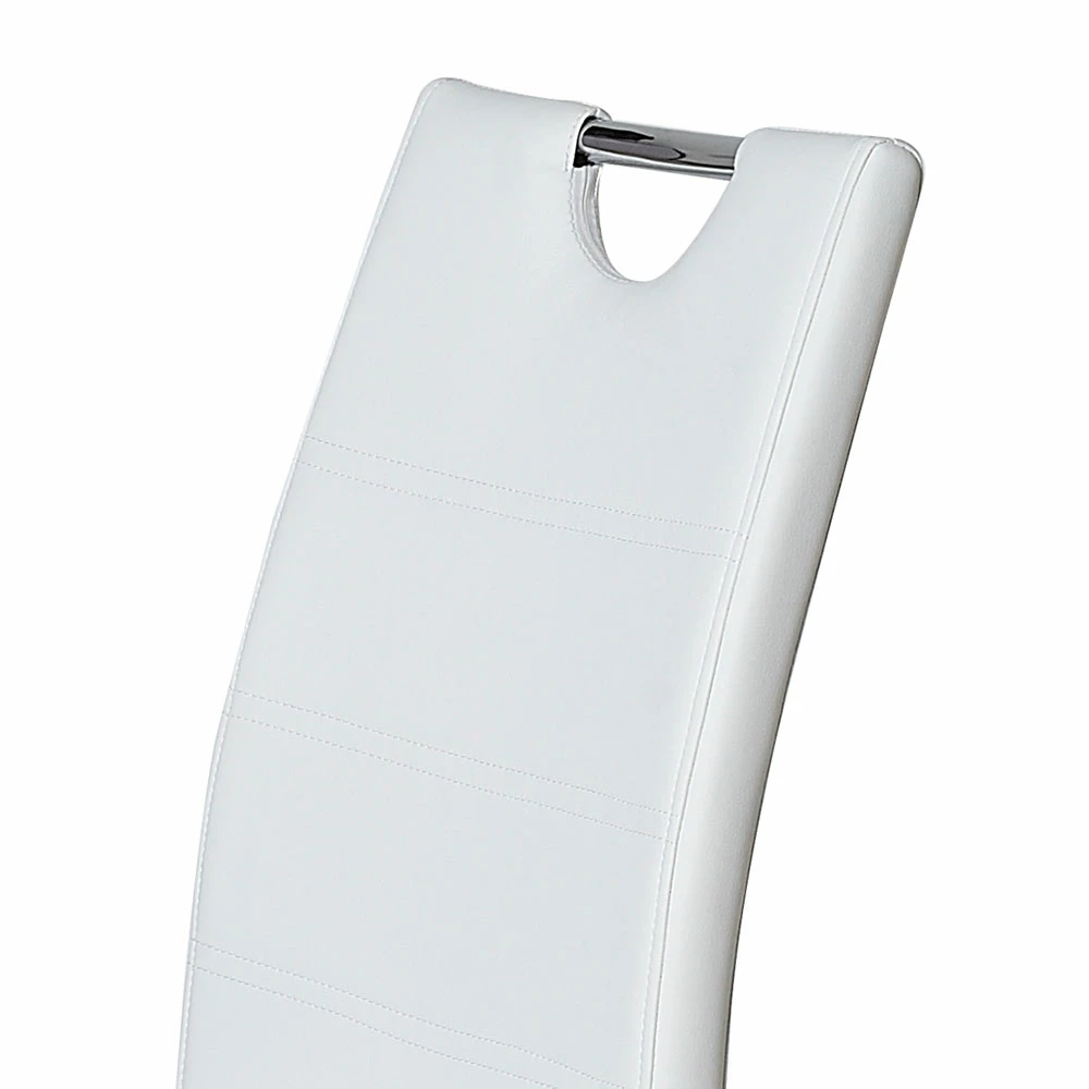 Weiße Kunstlederstühle Mit Chrom - Aylon (4er Set) - Image 3