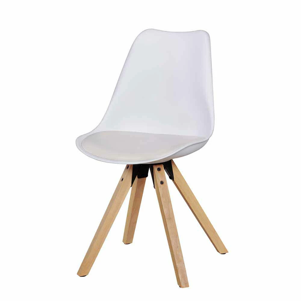 Weißer Esszimmerstuhl Magies mit Kunstleder (2er Set) Weißer Esszimmerstuhl Magies Mit Kunstleder (2er Set) -Malott-Shop weisser esszimmerstuhl kunstleder schalensitz magies f