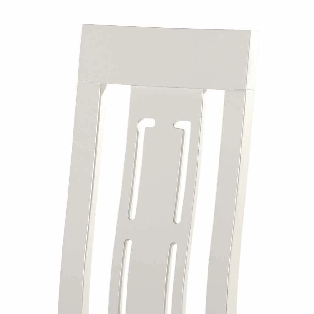 Weißer Holzstuhl Arlberg Mit Polster-Sitzfläche (2er Set) - Image 3