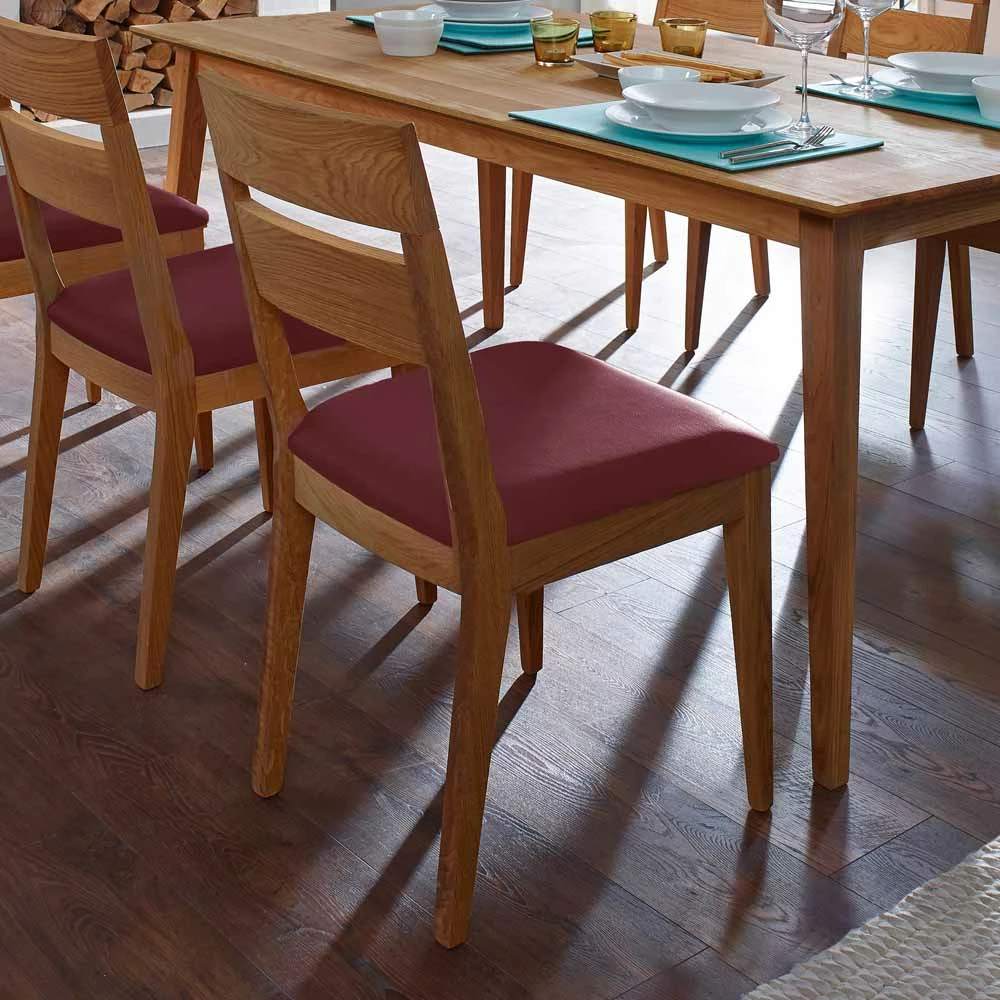 Wildeiche Stuhl Likes Mit Kunstleder Rot - Image 5