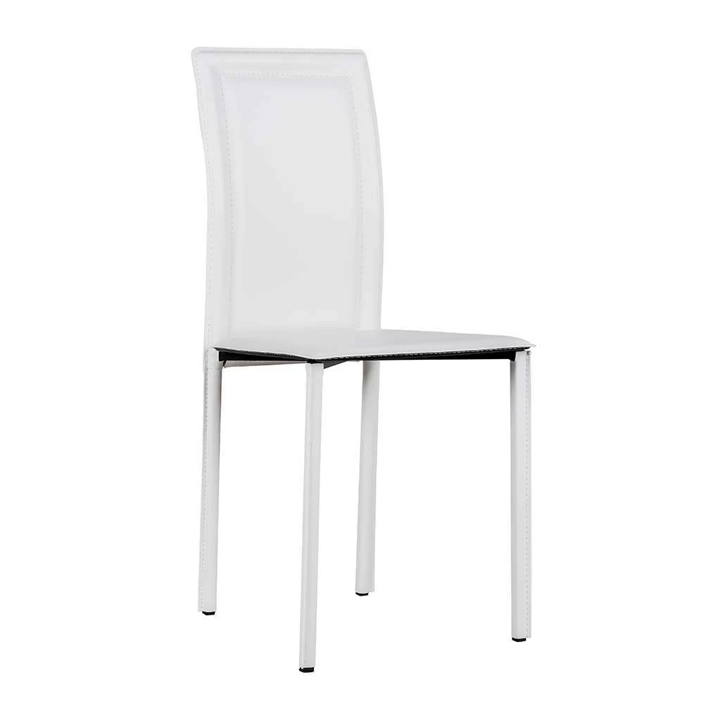 Zeitlos-moderner Stuhl In Weiß Aqua Mit Hoher Lehne (4er Set) - Image 2