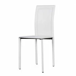 Zeitlos-moderner Stuhl In Weiß Aqua Mit Hoher Lehne (4er Set)